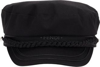 Fendi Baker Boy Hoed - Dames - Accessoires - Zwart - Maat: M Katoen