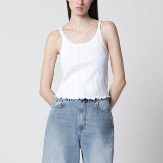 R&oacute;he White organic cotton tank top