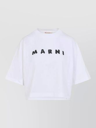 Marni cotton oversized logo-print t-shirt