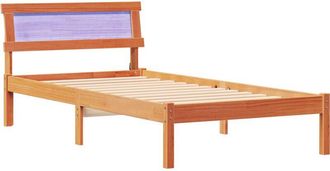 vidaXL Estructura De Cama Con Cabecera Marr&oacute;n Cera 100 X 200 Cm Vidaxl