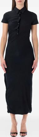 Ottolinger twisted polo midi dress - women - Polyamide/Elastodiene - M - Black