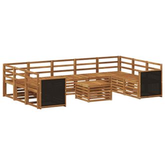 vidaXL Conjunto De Sof&aacute;s De Exterior 10 Uds. Natural Vidaxl
