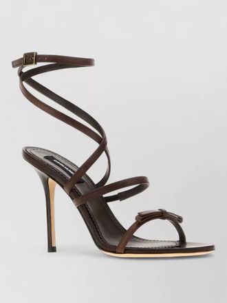 Dsquared2 leather sandals ankle strap open toe