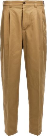 Maison Margiela Beige Check Print Pants