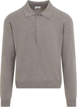 Saint Laurent Polo van Wol - Heren - Polos - Beige - M - Wol - Tops