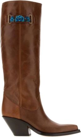 Chlo&eacute; Schoenen, Dames, Bruin, 38 EU, Leer, Azelan Over-the-Knee Laarzen