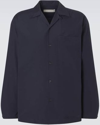 Umit Benan Camicia Havana in cotone e seta