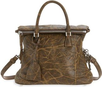 Maison Margiela 5AC Soft Mini Leather Crossbody Bag in Brown at Nordstrom