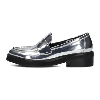 Bibi Lou Schoenen, Dames, Grijs, 38 EU, Leer, Jaya Loafer