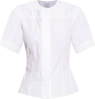 Alexander McQueen Top a maniche corte - Bianco