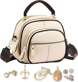 Generic Leather Bag, Fashionable Womens Sling Bag, 12.9 Inches Large Capacity Tote with Multiple Compartments, Stylish Leather Bags for Travel, Work, Shopping