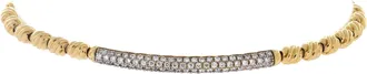 David Yurman Petite Pave Flex Bracelet 18K Yellow and White Gold with Diamonds