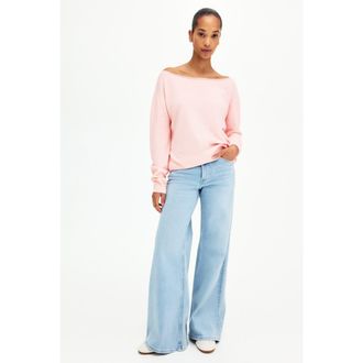 H&M Off-the-shoulder Jumper in Light Pink at Nordstrom, Size Xx-Large