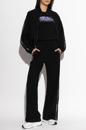 Emporio Armani T-shirt With Logo, Womens, Black