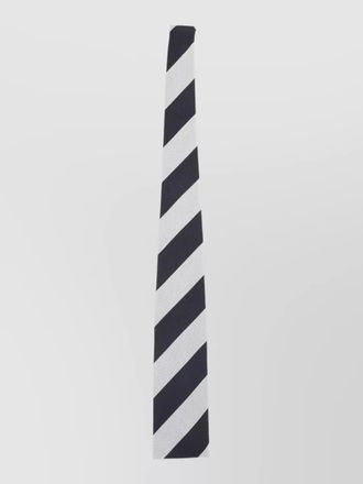 Celine slim diagonal stripe silk necktie