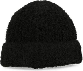 Maison Margiela Logo-Patch Knit Beanie - Black