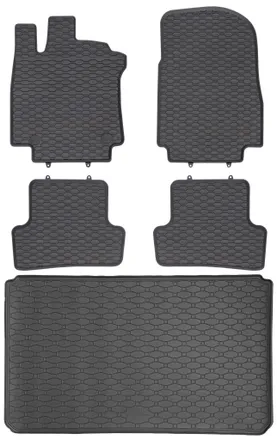 OEM Renault Captur I Crossover De 04.2013 A 12.2019 Set - Alfombrillas De Goma Para Coche + Alfombrilla Para Maletero
