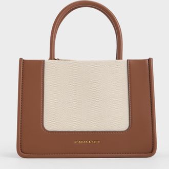 Charles & Keith Mini Daylla Canvas Tote Bag