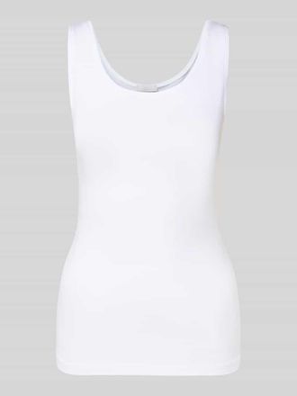 Hanro Slim Fit Top mit Rundhalsausschnitt in Weiss, Gr&ouml;&szlig;e XS