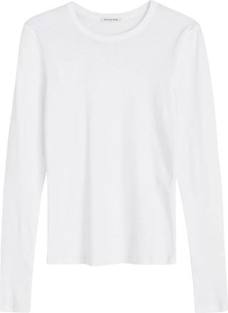 By Malene Birger Brita Flat Long-Sleeved T-Shirt - Dames - Longsleeves - Wit - XL - Katoen - Tops