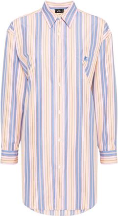 Etro GE01 stripped cotton shirt - women - Cotton - 40 - Blue