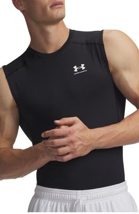Under Armour HeatGear Compression Tank in Black at Nordstrom, Size Xx-Large
