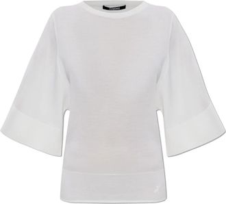 Jacquemus Mananco Top - Dames - Ronde hals truien - Wit - S - Wol - Truien & Vesten