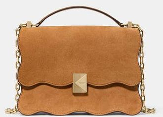 Kate Spade New York Deco Wavy Suede Chain Shoulder Bag