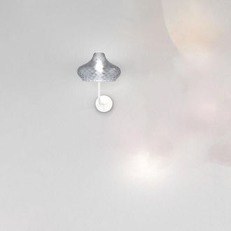 Top-Light Applique Contemporanea Dress Metallo Bianco Vetro Blu 1 Luce E27