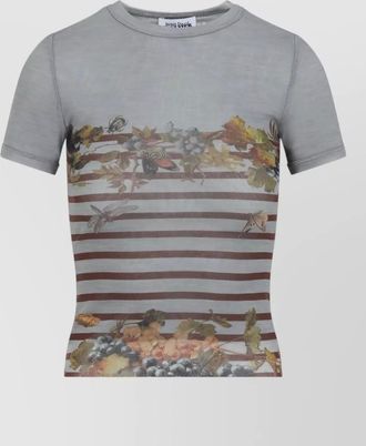 Jean Paul Gaultier mesh baby t-shirt mariniere grape stripes