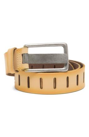 Free People We the Free WTF Jona Leather Belt in Butter Yellow at Nordstrom, Size Medium