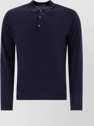 John Smedley belper ribbed polo shirt with collar