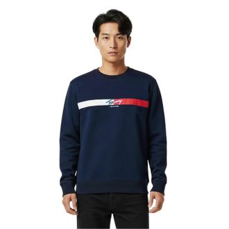 Tommy Jeans Unisex Volwassen Signature Regular Sweatshirt (Nachtmarine)