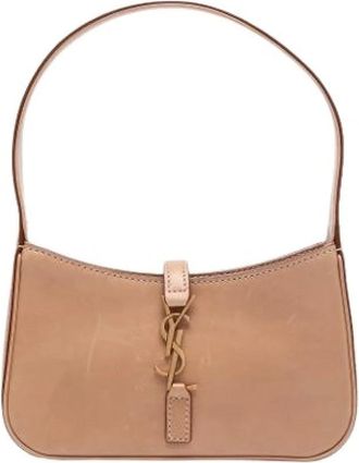Saint Laurent Pre-owned Vintage Schoudertas - Dames - Vintage Schoudertas - Bruin - ONE Size - Leer - Vintage