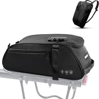 OEM Bolsa Portaequipajes Para Bicicleta De 8 Litros Con Candado De Combinaci&oacute;n De 3 D&iacute;gitos, Bolsa Reflectante E Impermeable Portaequipajes Trasero