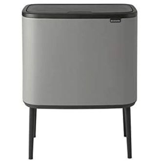 Brabantia Afvalemmer Bo Touchbin Mineral Concrete Grey, 3 X 11 L