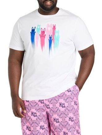 Psycho Bunny Big & Tall Cosma Graphic Tee in White at Nordstrom, Size 3X Big