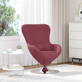 vidaXL Vidaxl - Sill&oacute;n Huevo Rojo Vino Tinto Tela