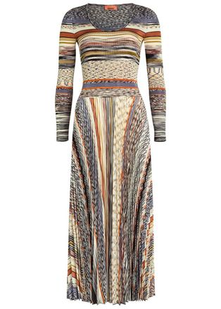 Missoni Striped Fine-knit Midi Dress - Multicoloured - 50 (UK18 / Xxl)