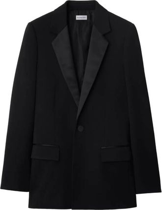 Burberry Grain De Poudre Wool Blazer Jacket, Brand Size 2 ( US Size 0 )