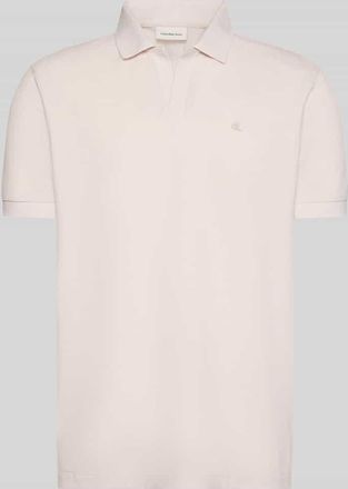 Calvin Klein Jeans Regular Fit Poloshirt aus reiner Baumwolle in Ecru, Gr&ouml;&szlig;e XXL