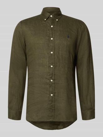 Polo Ralph Lauren Regular Fit Freizeithemd aus reinem Leinen in Dunkelbraun, Gr&ouml;&szlig;e XXL