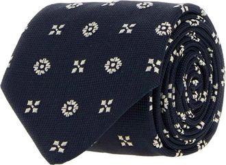 Saint Laurent Corbata con Peque&ntilde;os Bordados - Accessories - Hombre - Azul - ONE SIZE