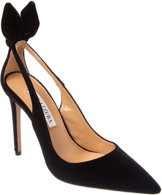 Aquazzura Bow Tie 105 Velvet Pump