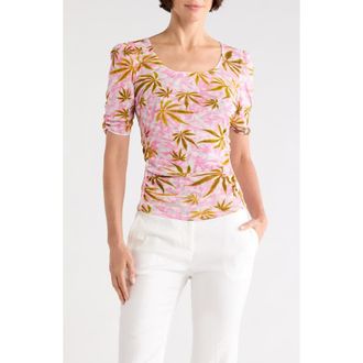 Diane Von F&uuml;rstenberg Ali Reversible Mesh Top in Cannabis Pink/Rose Khaki at Nordstrom Rack, Size Large