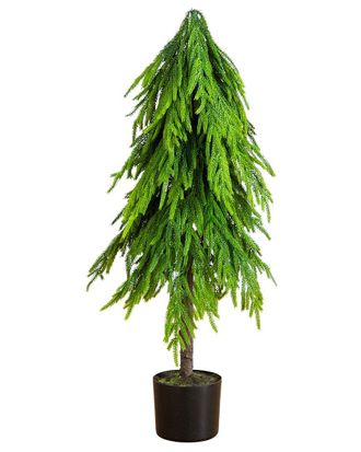 Nearly Natural 3Ft. Artificial Real Touch Down Swept Norfolk Pine Tree