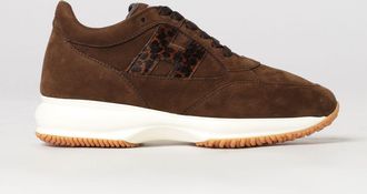 Hogan Interactive Animal Print Pony Hair and Leather Chunky Trainers