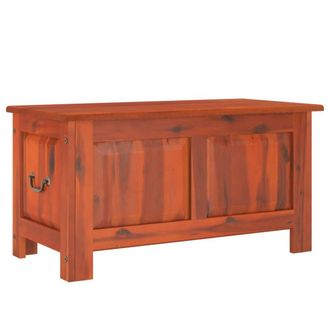 Berkfield Home Storage Chest with Lid Brown Solid Wood Acacia