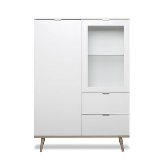 Finori Vitrina 2 Puertas Y 2 Cajones - Al. 140 Cm - Copenhague
