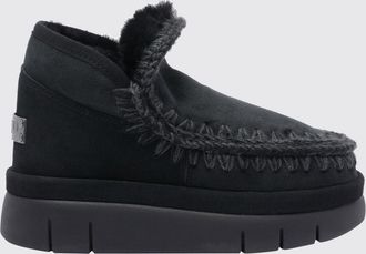 Mou Bounce Bicolour Suede Ankle Boots with Wool Lining